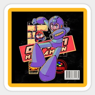 vaporwave anime aesthetic video game megaman Sticker